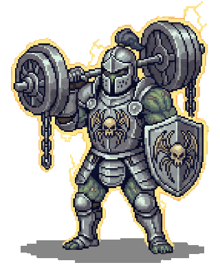 Living evolved knight after training